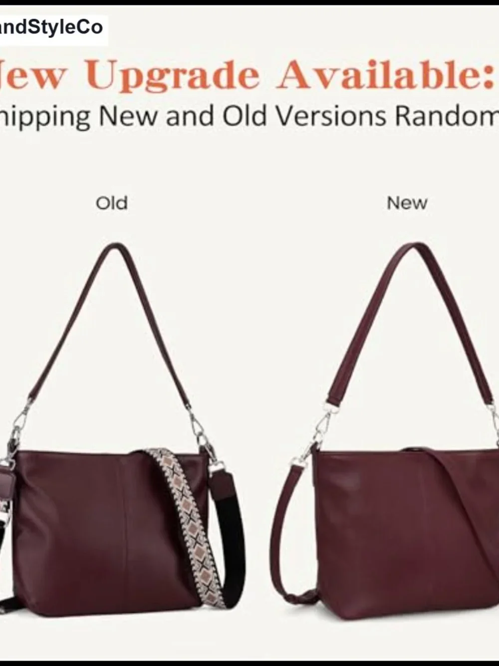 Genuine Leather Crossbody Hobo Bag Women Soft Shoulder Purse with 2 Removable